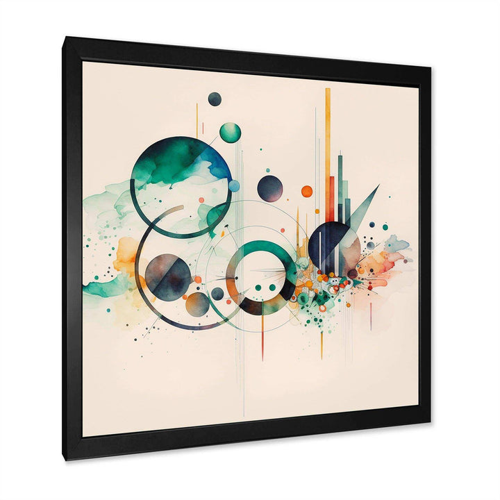 Multi-Color Watercolor Geometric Art II - Modern Bedroom Wall Art