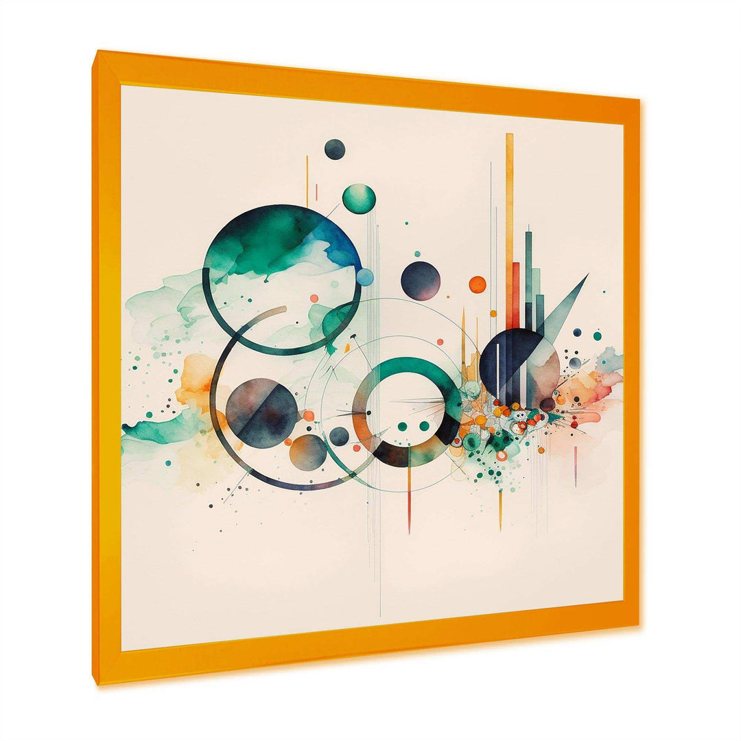 Multi-Color Watercolor Geometric Art II - Modern Bedroom Wall Art