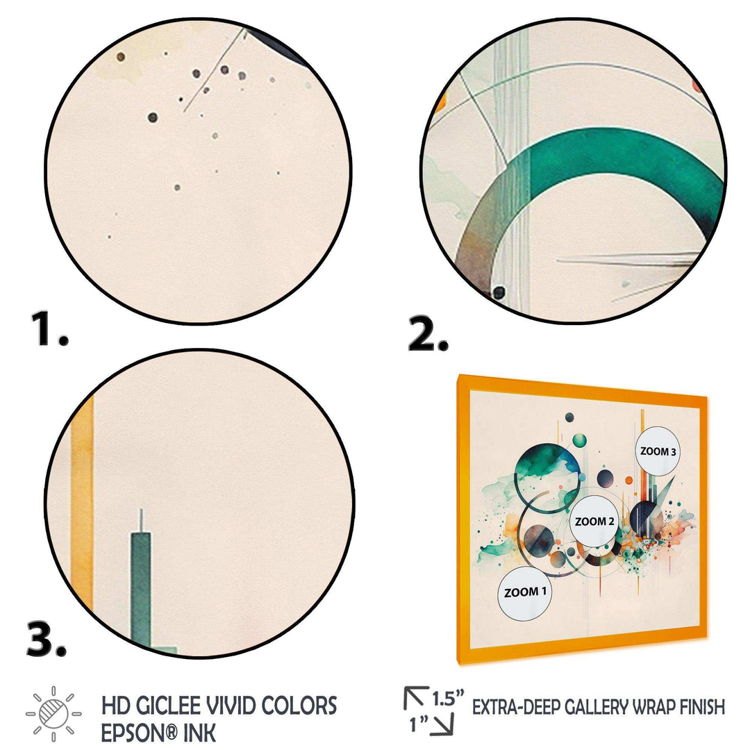 Multi-Color Watercolor Geometric Art II - Modern Bedroom Wall Art