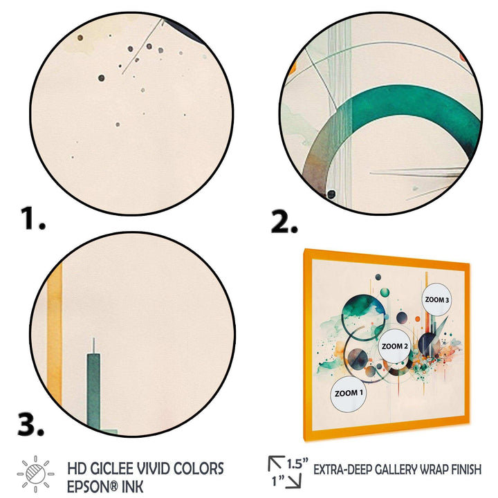 Multi-Color Watercolor Geometric Art II - Modern Bedroom Wall Art