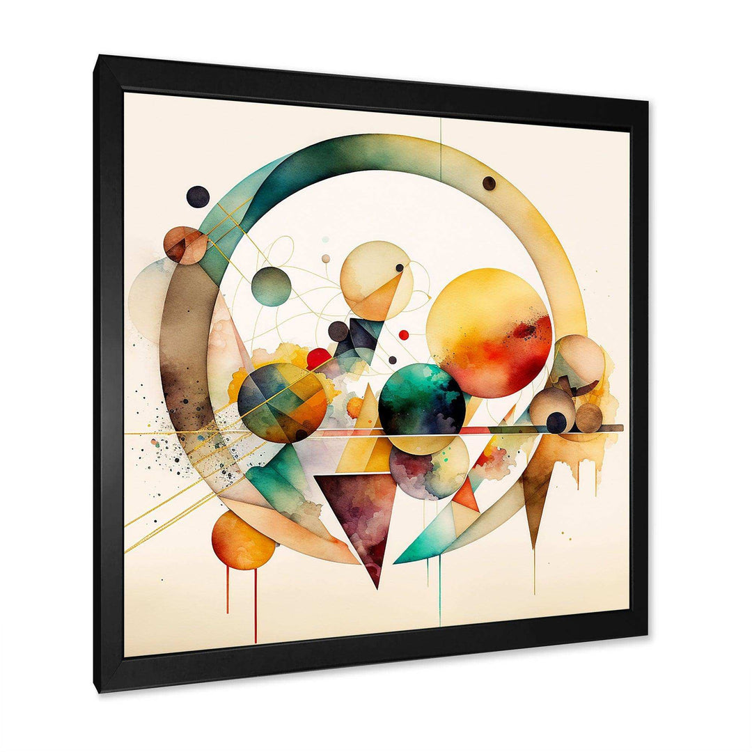 Multi-Color Watercolor Geometric Art IV - Modern Wall Art Prints
