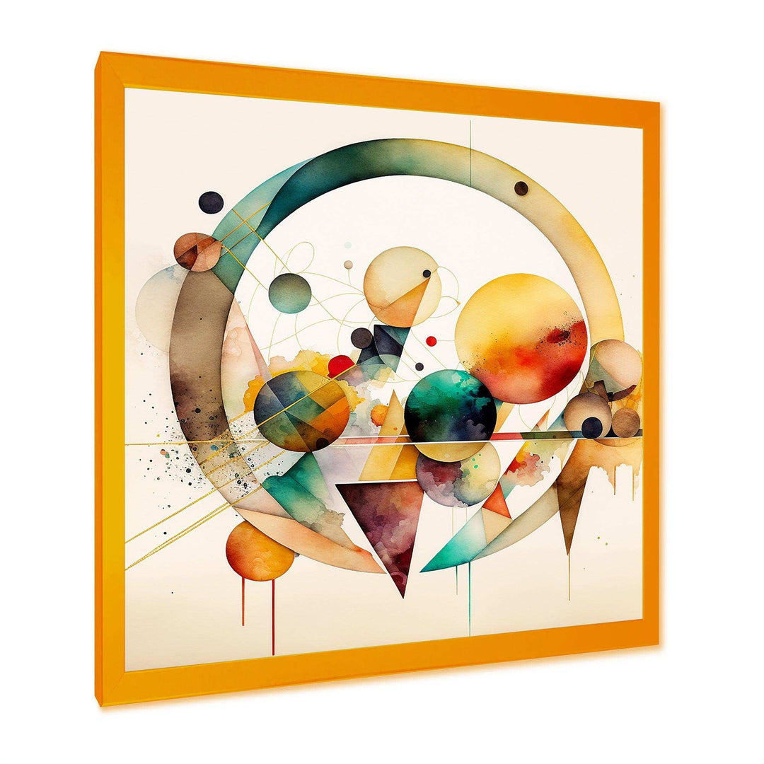 Multi-Color Watercolor Geometric Art IV - Modern Wall Art Prints