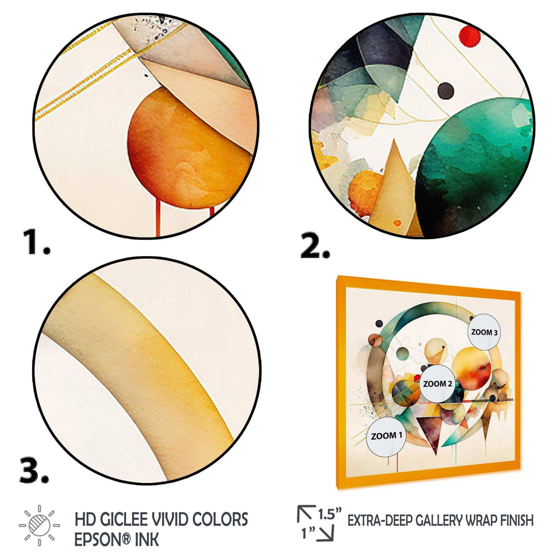 Multi-Color Watercolor Geometric Art IV - Modern Wall Art Prints