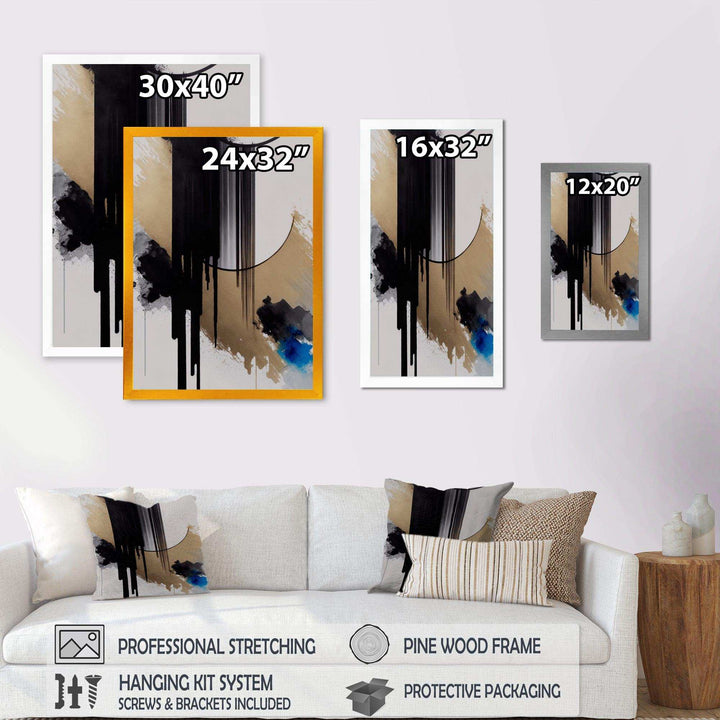 Blue Minimalist Abstract I - Modern Canvas Wall Art