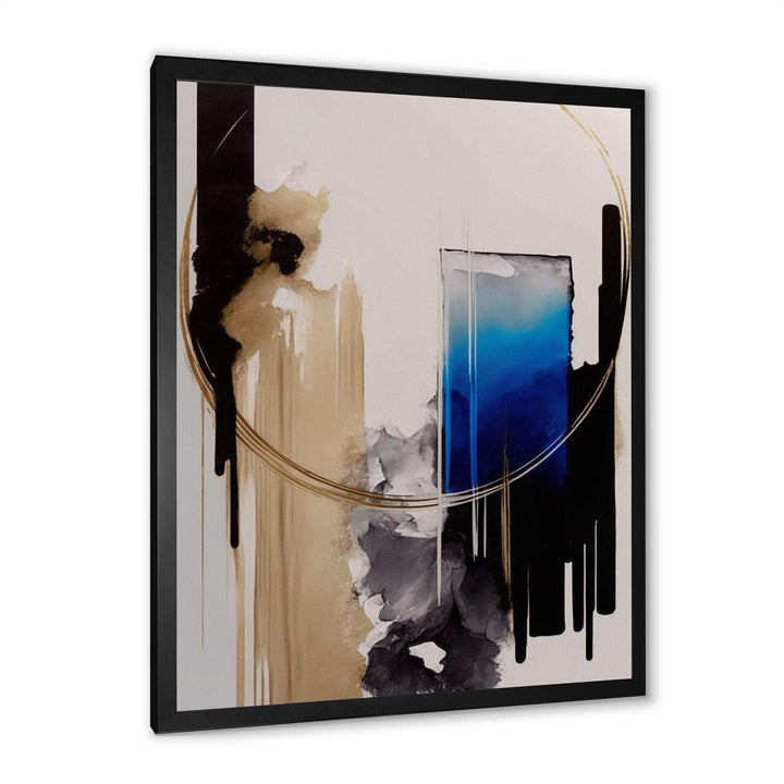 Blue Minimalist Abstract II - Modern Living Room Wall Decor