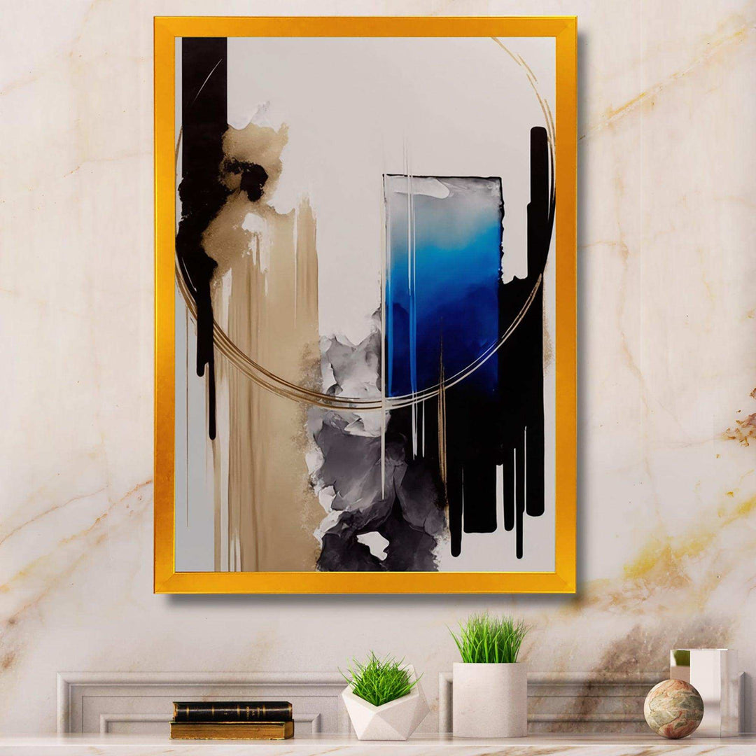 Blue Minimalist Abstract II - Modern Living Room Wall Decor