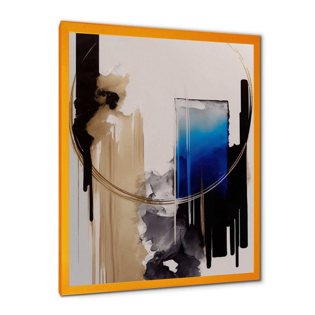 Blue Minimalist Abstract II - Modern Living Room Wall Decor