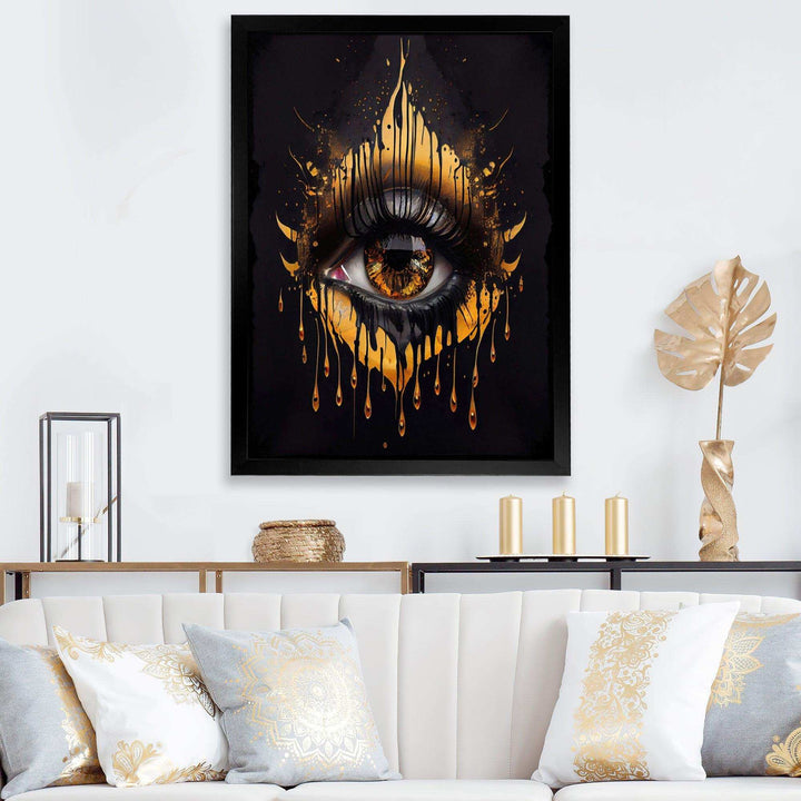 Black And Gold Liquid Eye I