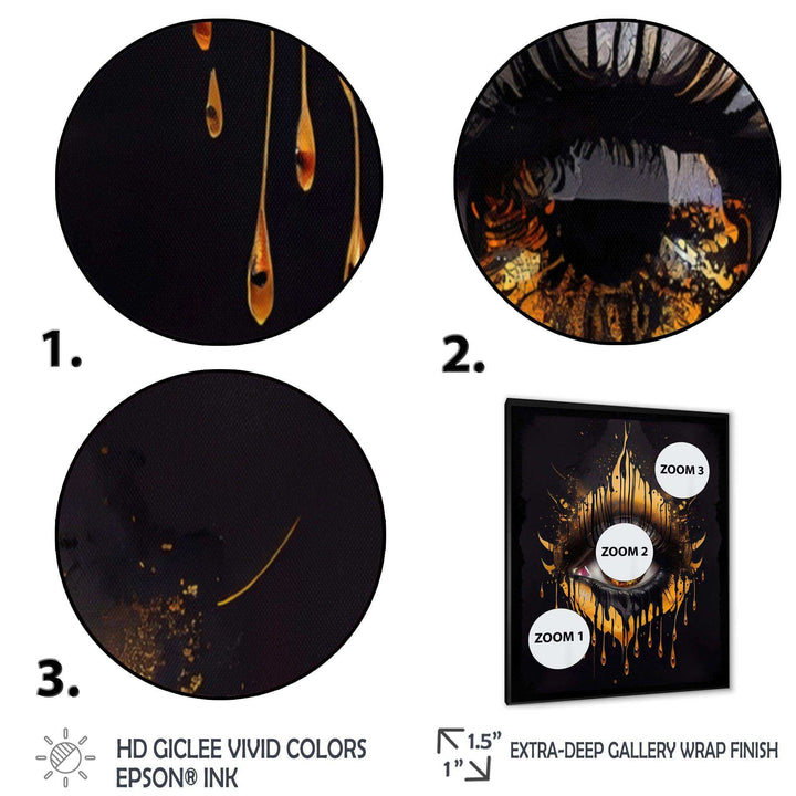 Black And Gold Liquid Eye I