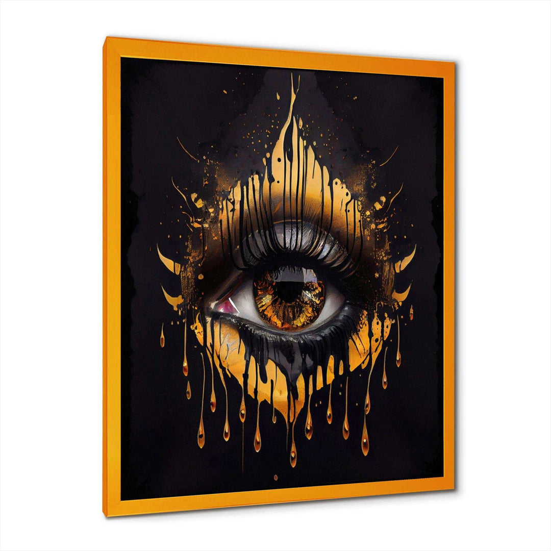 Black And Gold Liquid Eye I