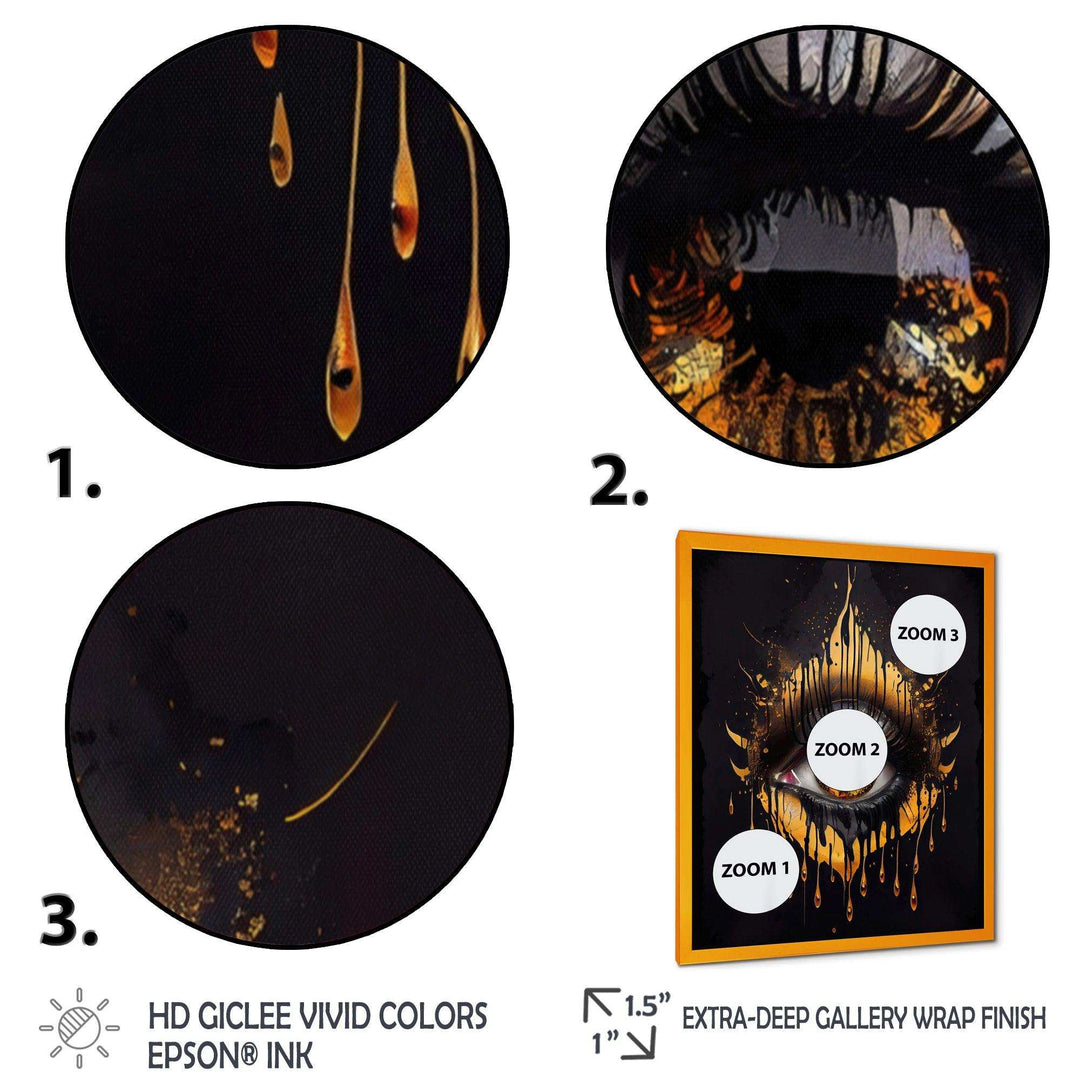 Black And Gold Liquid Eye I