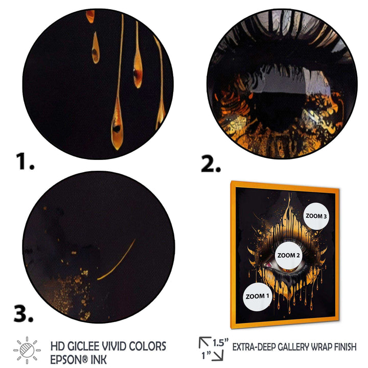 Black And Gold Liquid Eye I