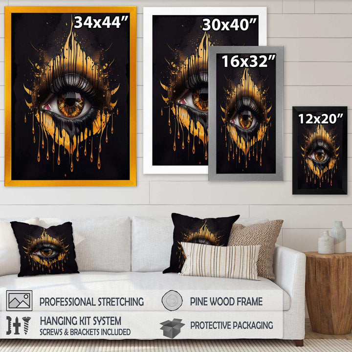 Black And Gold Liquid Eye I