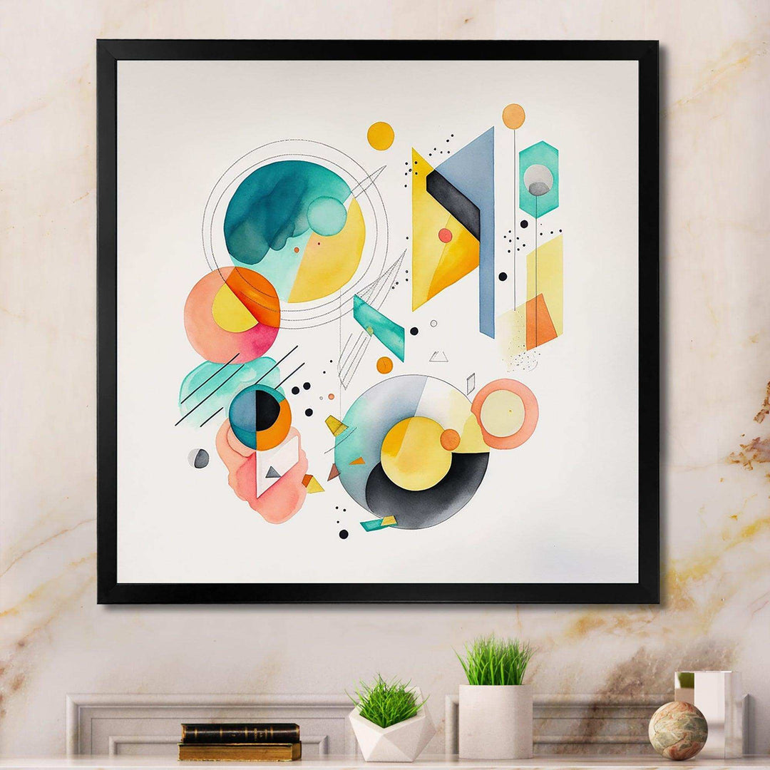Multi-Color Circular Abstract I - Modern Canvas Wall Art