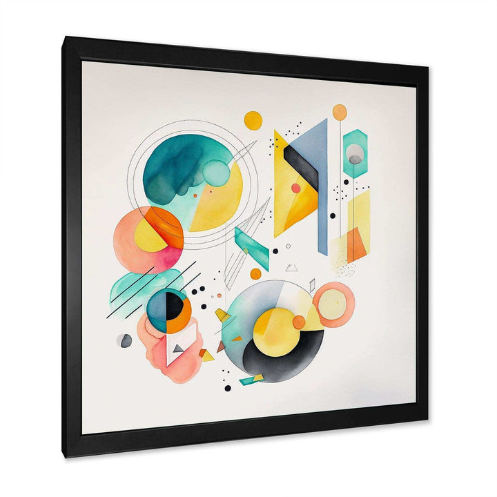 Multi-Color Circular Abstract I - Modern Canvas Wall Art