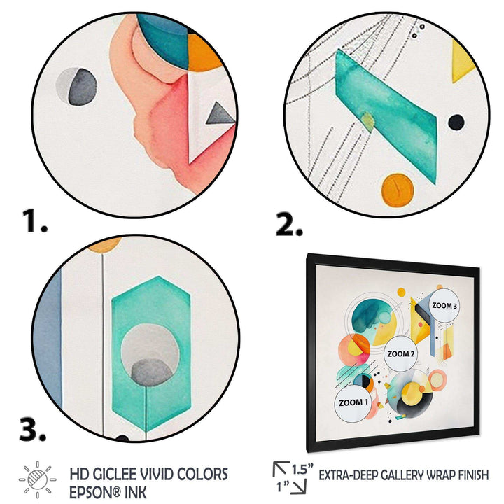Multi-Color Circular Abstract I - Modern Canvas Wall Art