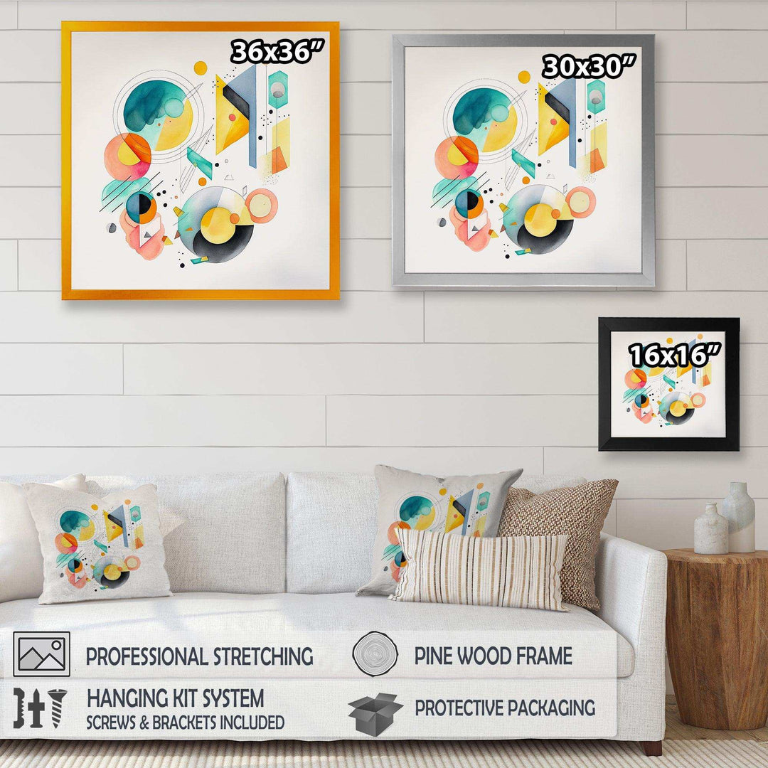 Multi-Color Circular Abstract I - Modern Canvas Wall Art