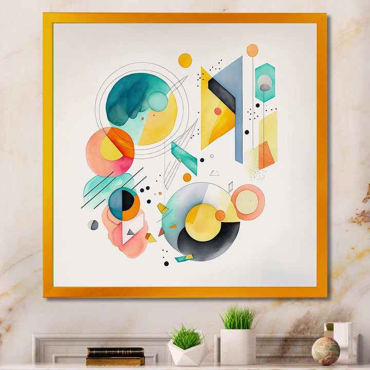 Multi-Color Circular Abstract I - Modern Canvas Wall Art