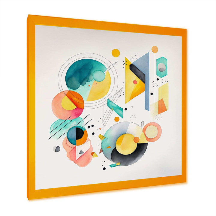 Multi-Color Circular Abstract I - Modern Canvas Wall Art