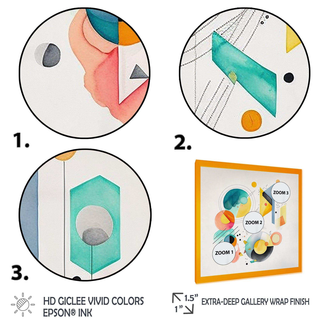 Multi-Color Circular Abstract I - Modern Canvas Wall Art