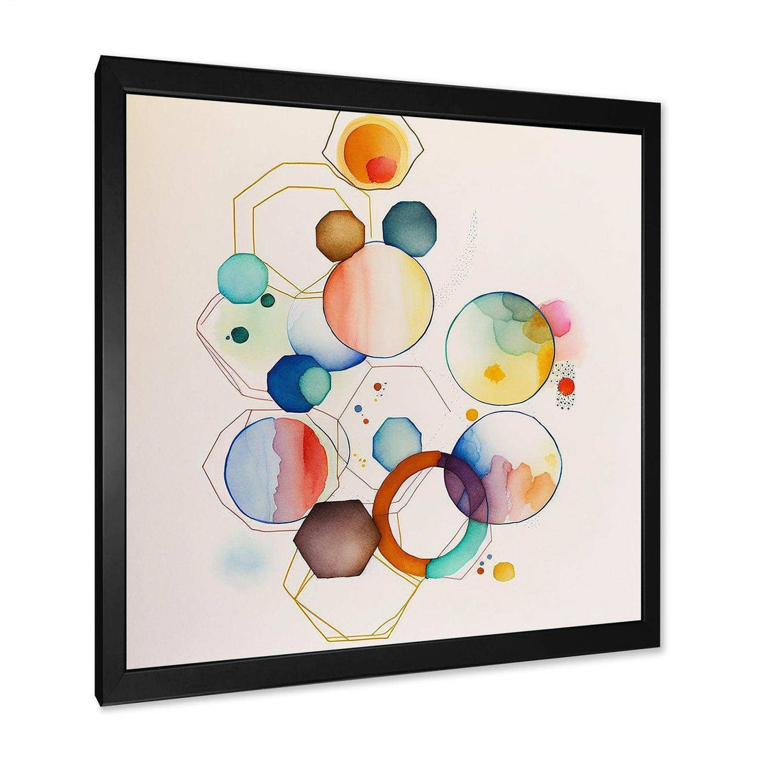 Multi-Color Circular Abstract II - Modern Living Room Wall Decor