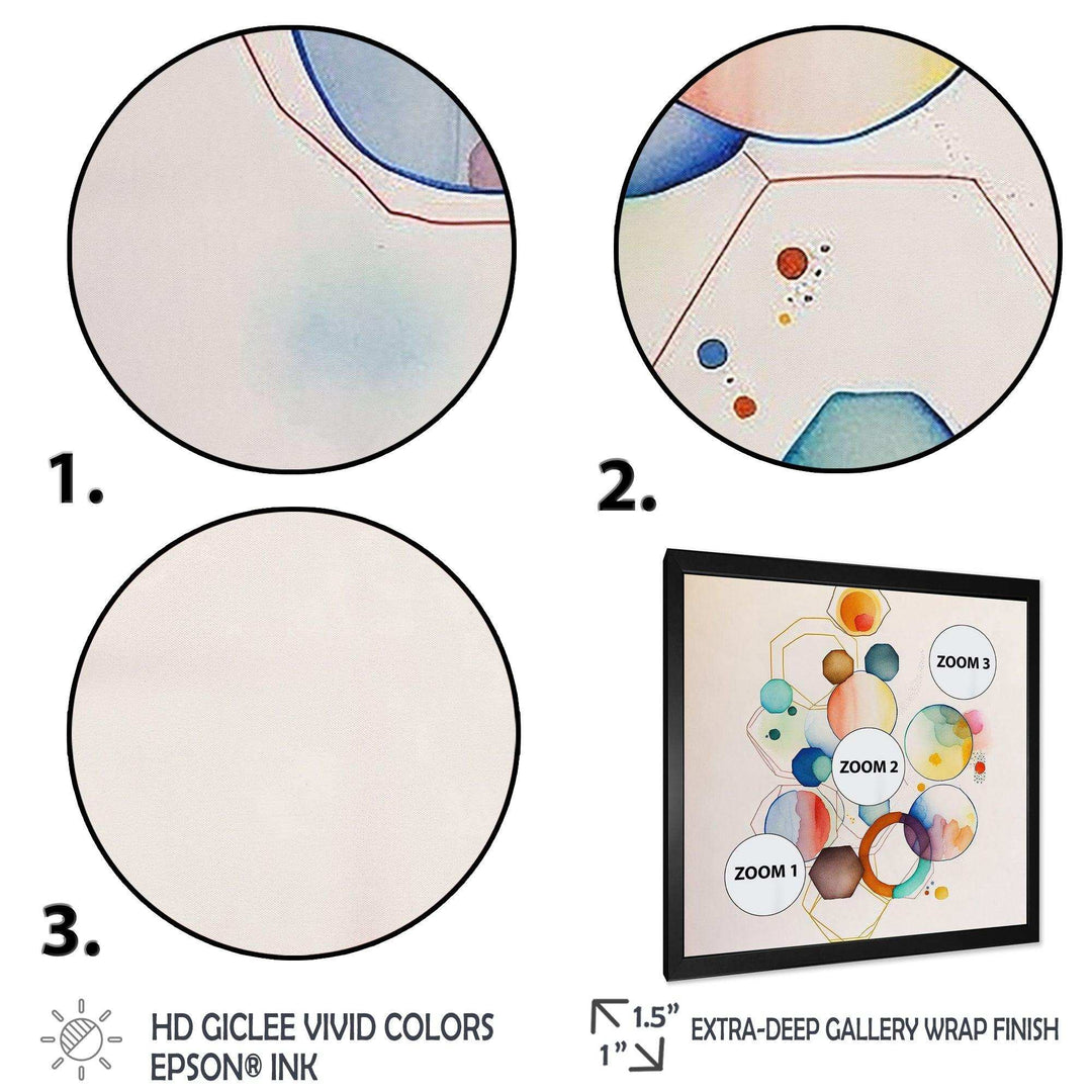 Multi-Color Circular Abstract II - Modern Living Room Wall Decor