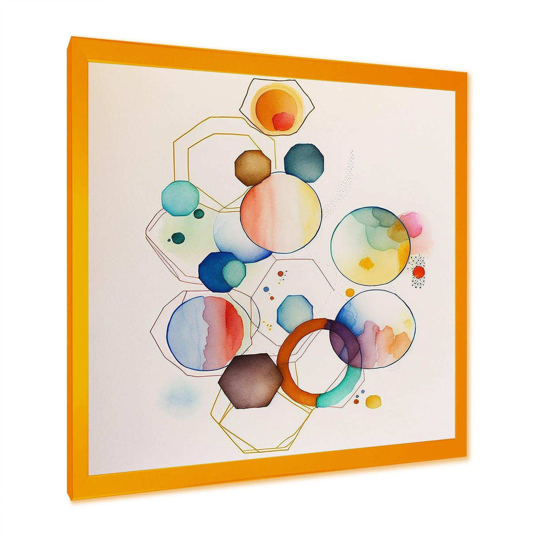 Multi-Color Circular Abstract II - Modern Living Room Wall Decor