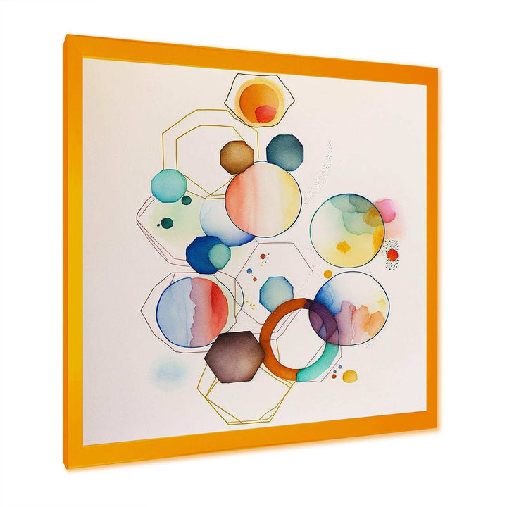 Multi-Color Circular Abstract II - Modern Living Room Wall Decor