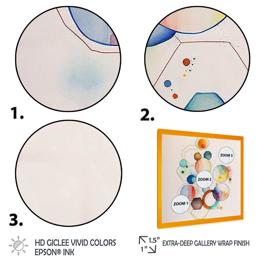 Multi-Color Circular Abstract II - Modern Living Room Wall Decor