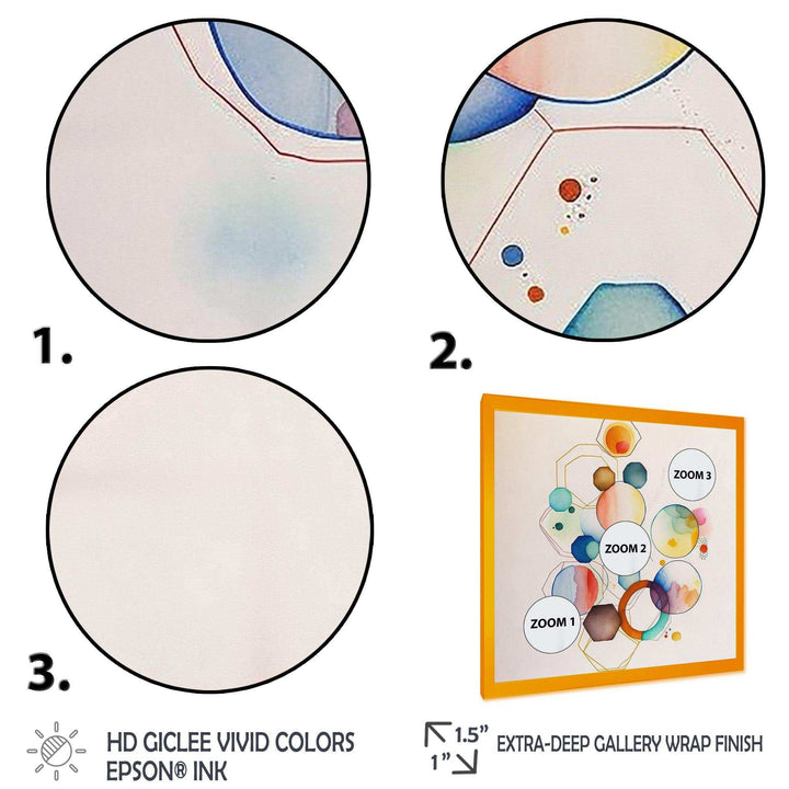 Multi-Color Circular Abstract II - Modern Living Room Wall Decor