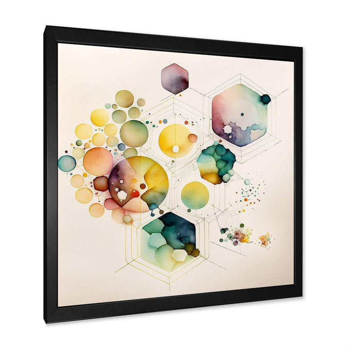 Hexagon And Circular Abstract I - Modern Wall Art Prints