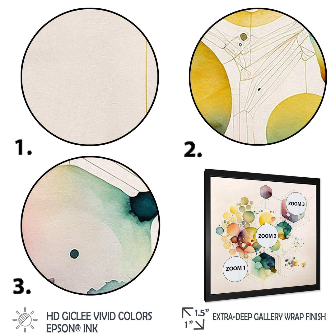 Hexagon And Circular Abstract I - Modern Wall Art Prints