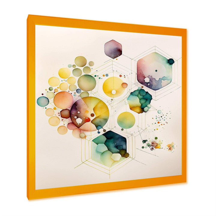 Hexagon And Circular Abstract I - Modern Wall Art Prints