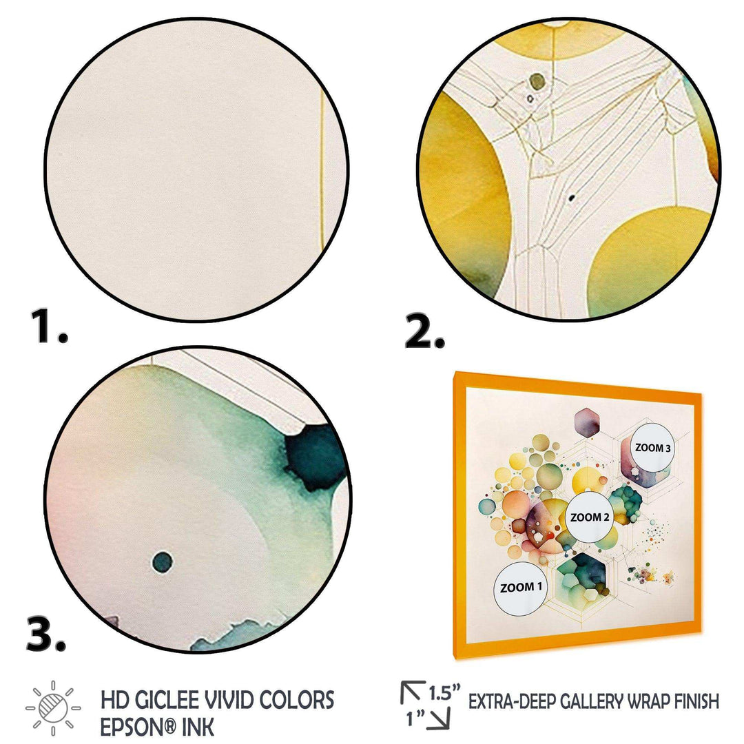 Hexagon And Circular Abstract I - Modern Wall Art Prints