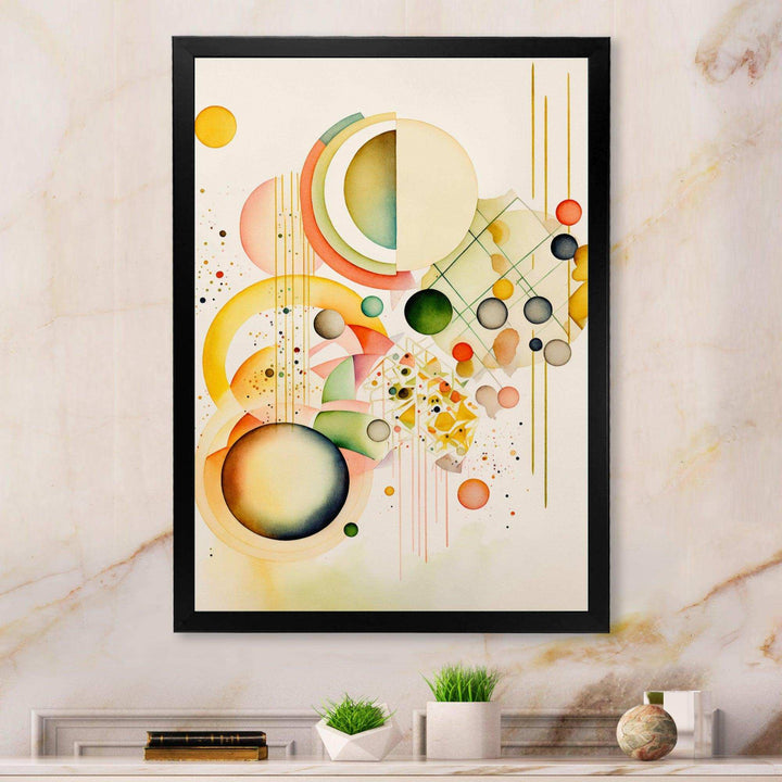 Yellow Multi Shape Abstract VII - Modern Living Room Wall Decor