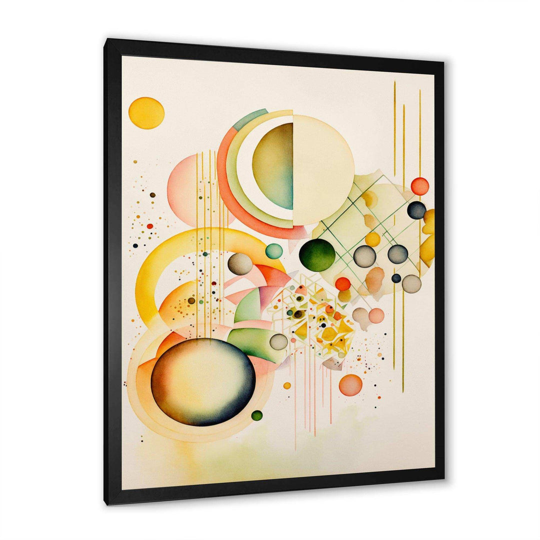 Yellow Multi Shape Abstract VII - Modern Living Room Wall Decor