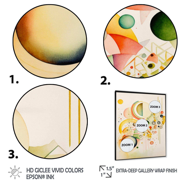Yellow Multi Shape Abstract VII - Modern Living Room Wall Decor