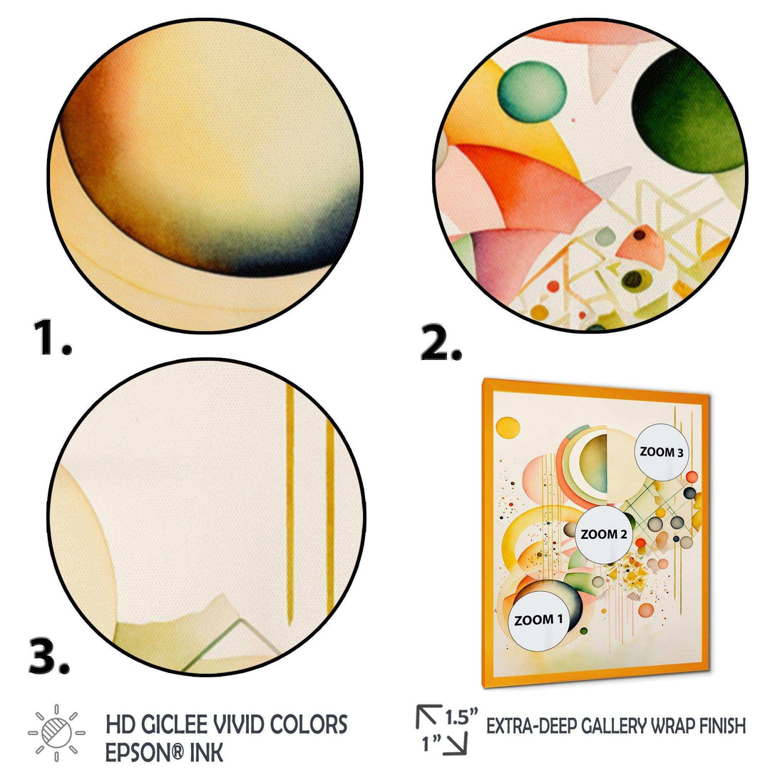 Yellow Multi Shape Abstract VII - Modern Living Room Wall Decor