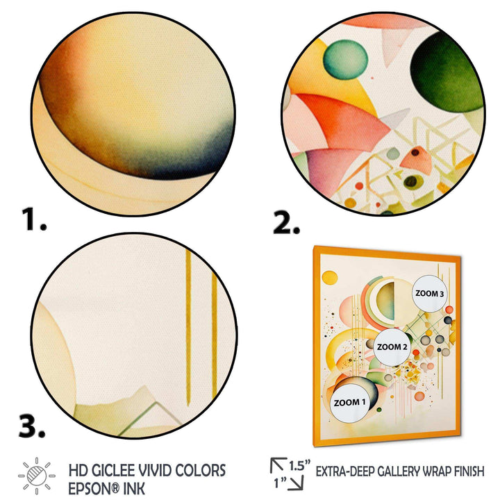 Yellow Multi Shape Abstract VII - Modern Living Room Wall Decor