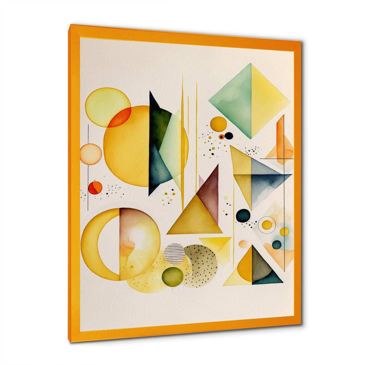 Yellow Multi Shape Abstract I - Modern Bedroom Wall Art