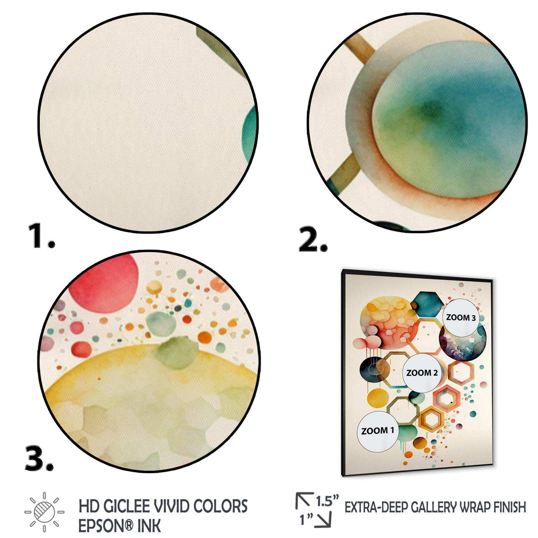 Hexagon And Circular Abstract V - Modern Wall Art Prints
