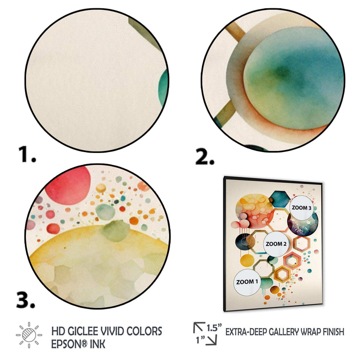 Hexagon And Circular Abstract V - Modern Wall Art Prints