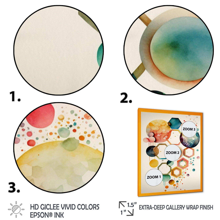 Hexagon And Circular Abstract V - Modern Wall Art Prints