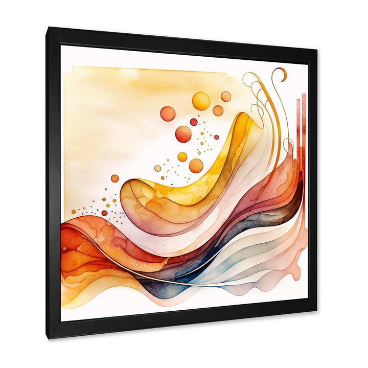 Warm Minimalist Waves  - Modern Canvas Wall Art