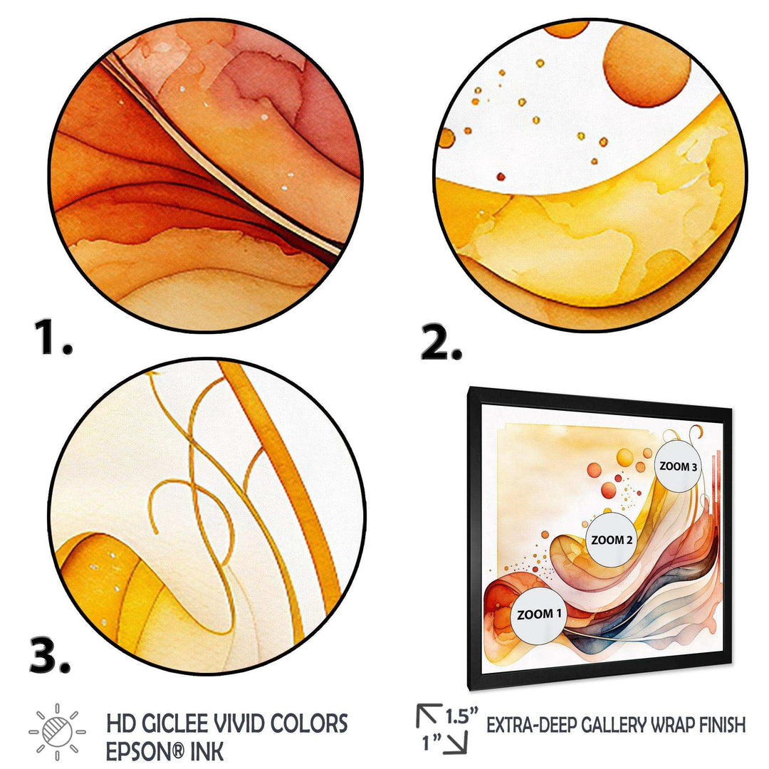 Warm Minimalist Waves  - Modern Canvas Wall Art