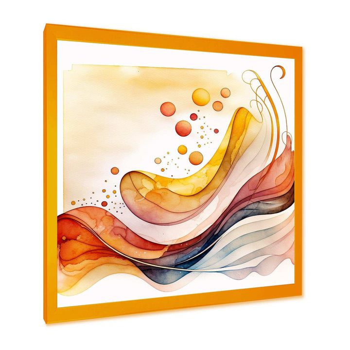 Warm Minimalist Waves  - Modern Canvas Wall Art