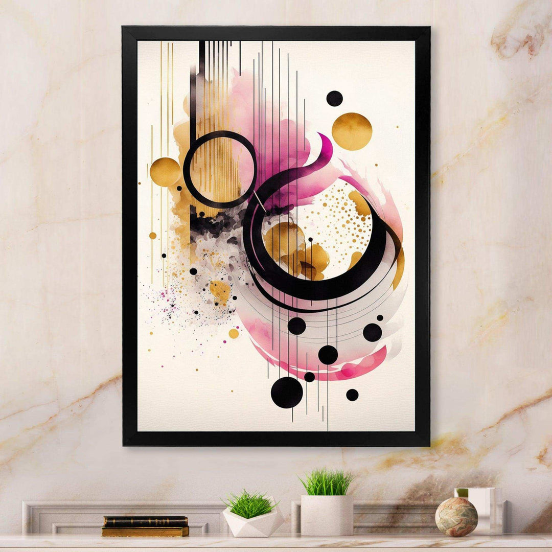 Pink Watercolor Abstract  - Modern Living Room Wall Decor