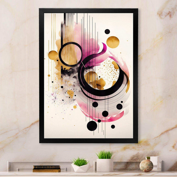 Pink Watercolor Abstract  - Modern Living Room Wall Decor