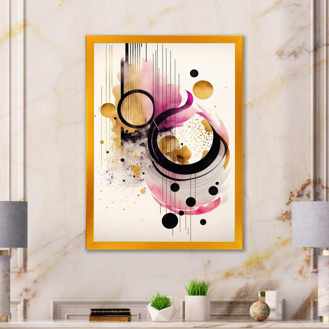 Pink Watercolor Abstract  - Modern Living Room Wall Decor