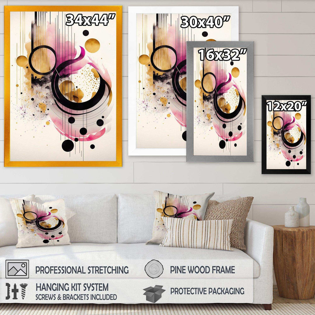 Pink Watercolor Abstract  - Modern Living Room Wall Decor